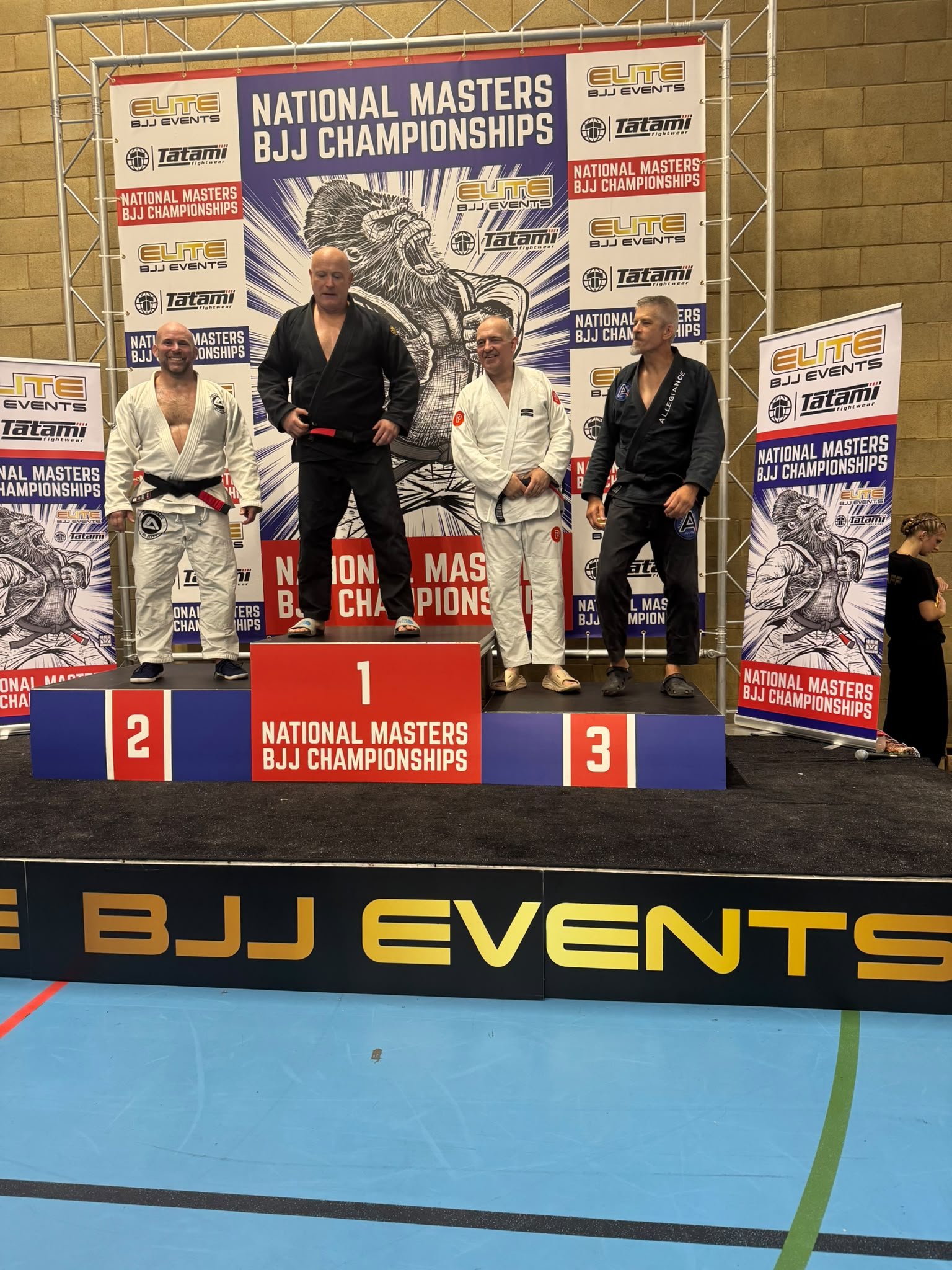 Sensei Ben receiving his second silver medal at the National Masters BJJ Championships
